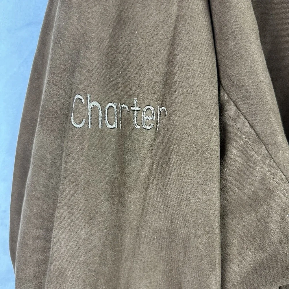 Zero Restriction Golf Outerwear Large Microsuede Brown‎  Mens Jacket Coat